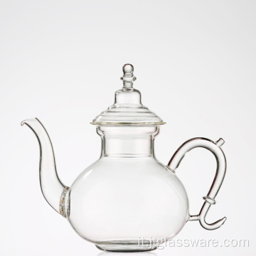 Teiera in vetro con infusore in acciaio inossidabile per tè freddo